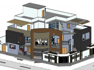 modern villa in revit 2017 3D Model