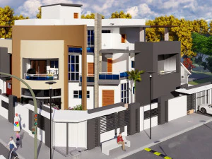 modern villa in revit 2017 3D Model