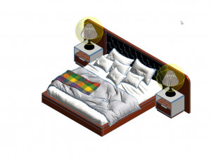 king bed Modelo 3D
