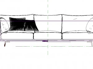 nubian sofa 3D Model