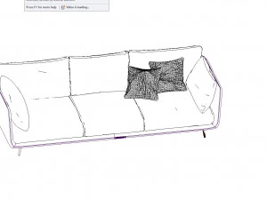 nubian sofa 3D Model