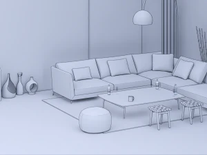 revit family setting area 3D Model