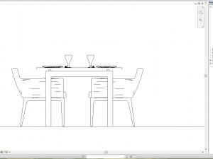revit dinning table with chairs 3d Modelo 3D