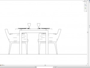 revit dinning table with chairs 3d Modelo 3D