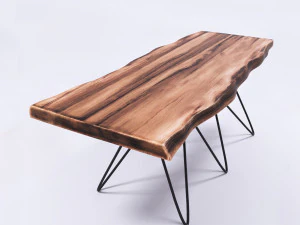 meja kayu Model 3D