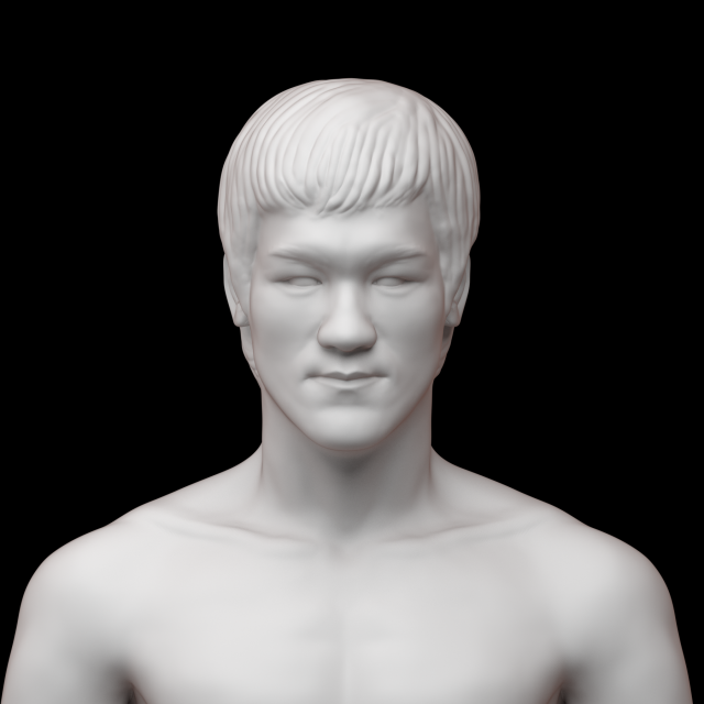 bruce lee 3D-printmodel .c4d .max .obj .3ds .fbx .stl .blend 