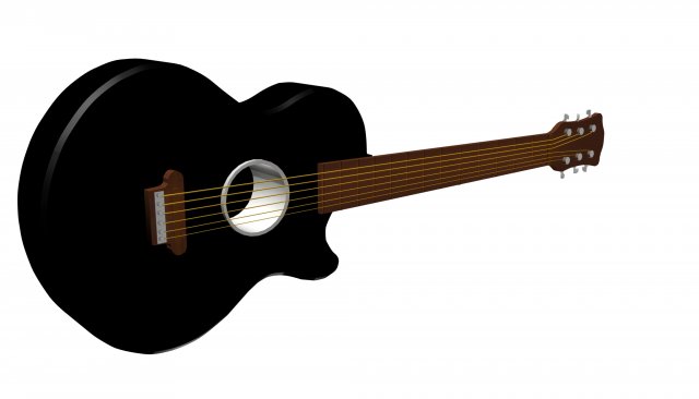 guitar 3D Модель .c4d .max .obj .3ds .fbx .stl .blend 