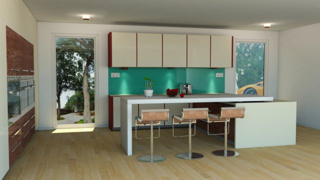 kitchen 3D Model .c4d .max .obj .3ds .fbx .stl .blend 