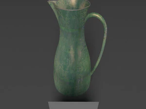 lata de agua de cobre viejo - lista para rayos v Modelo 3D