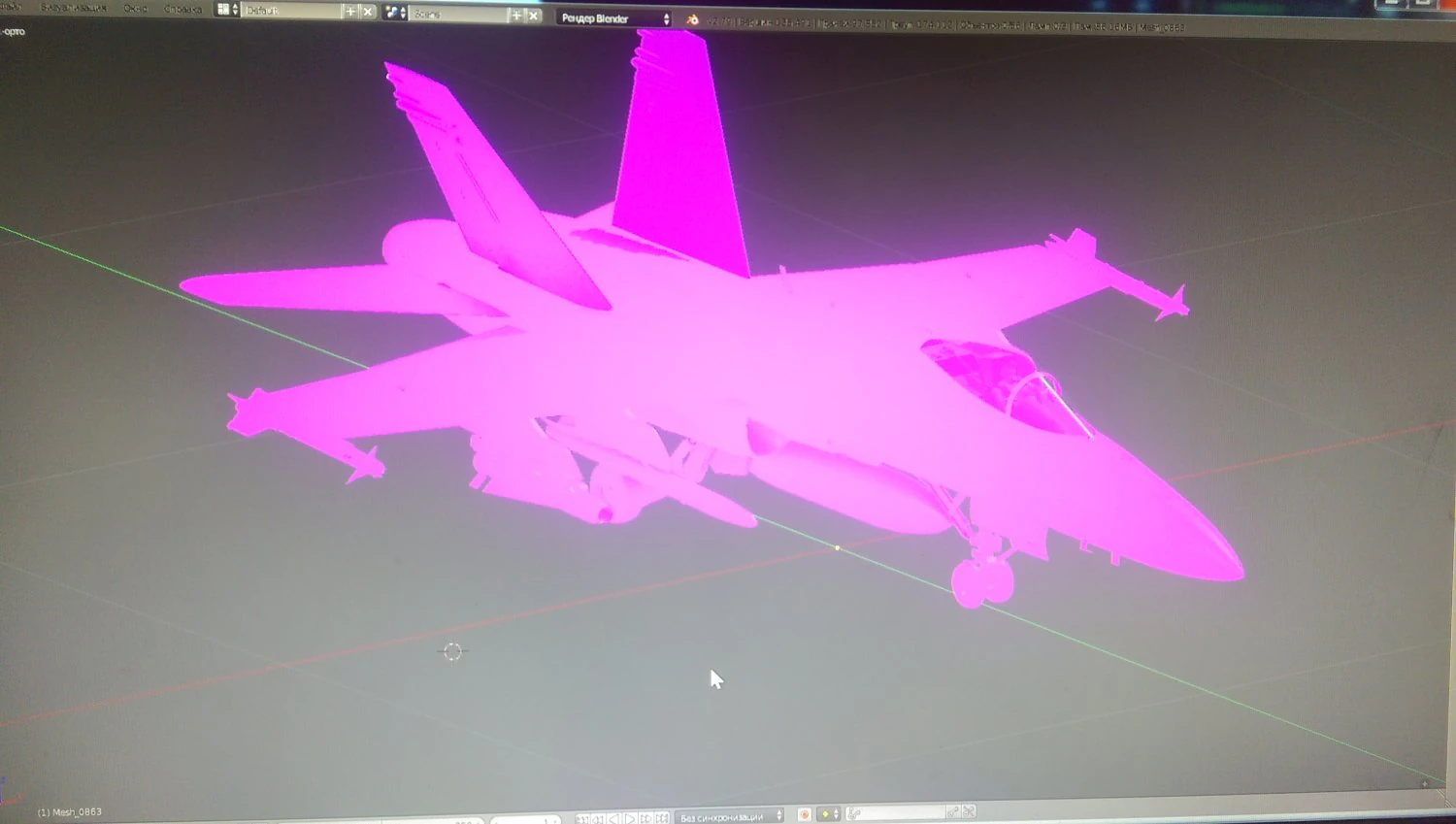 f-18c plane with textures 3D Model .c4d .max .obj .3ds .fbx .stl .blend 