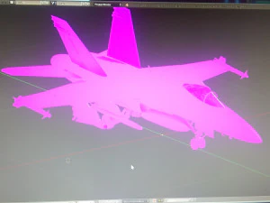 有纹理的 f-18c 飞机 3D 模型