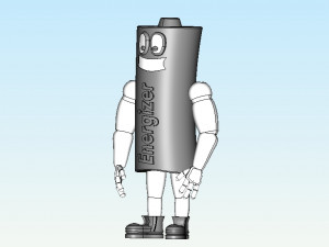 bfttery energizer 3D-printmodel