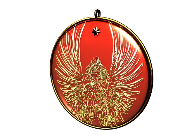 pendant phoenix 3D 모델 .c4d .max .obj .3ds .fbx .stl .blend 