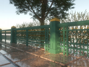 egyptian fence 3D Model