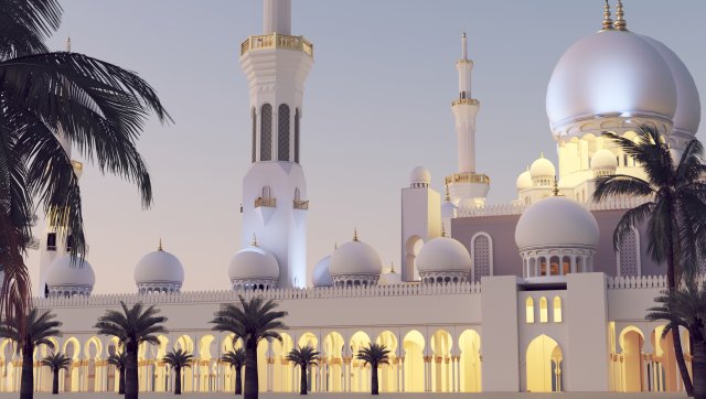 sheikh zayed mosque 3D 模型 .c4d .max .obj .3ds .fbx .stl .blend 