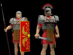 roman legionary and centurion 3D Model