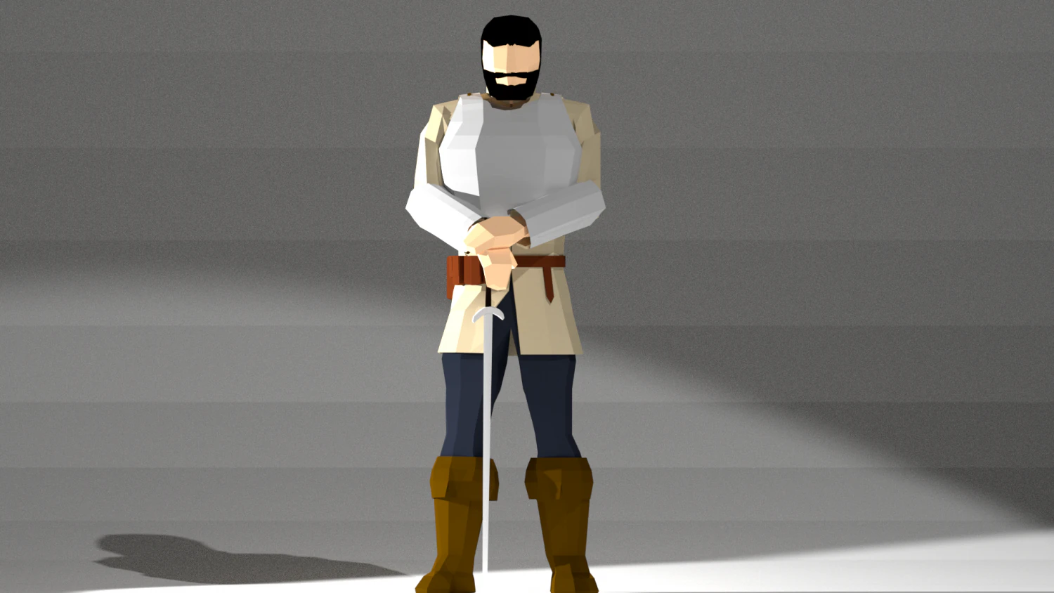 swordsman adventurer 3D Model .c4d .max .obj .3ds .fbx .stl .blend 