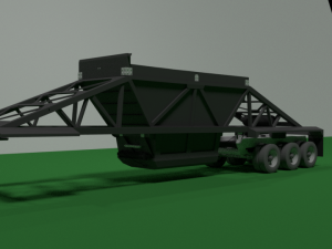 trailer 2019 brazos belly dump - pit boss v12 3D 모델