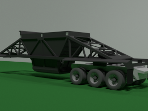 trailer 2019 brazos belly dump - pit boss v12 Modelo 3D