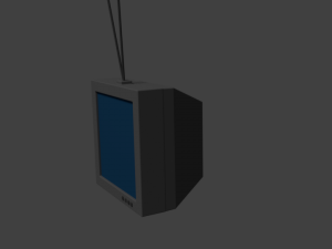 tv low polly Model 3D