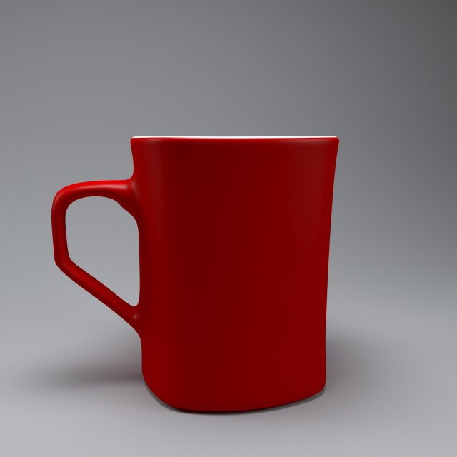 red mug 3D 모델 .c4d .max .obj .3ds .fbx .stl .blend 