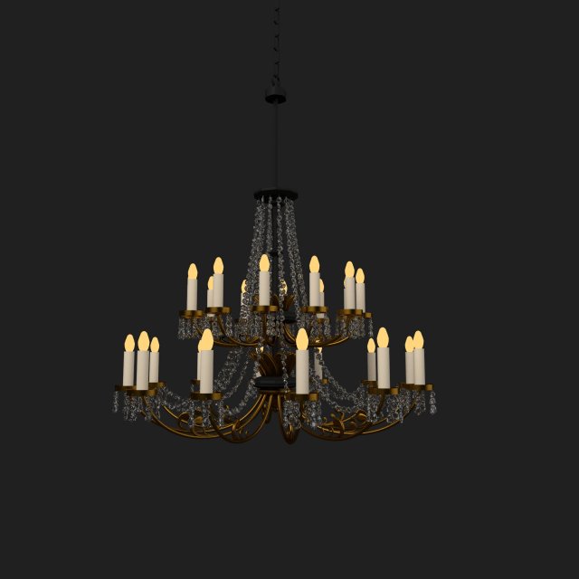 chandelier luster 3D Model .c4d .max .obj .3ds .fbx .stl .blend 