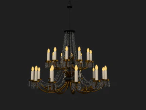 吊灯光泽 3D 模型