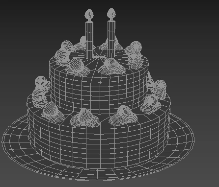 cake 3D Model .c4d .max .obj .3ds .fbx .stl .blend 