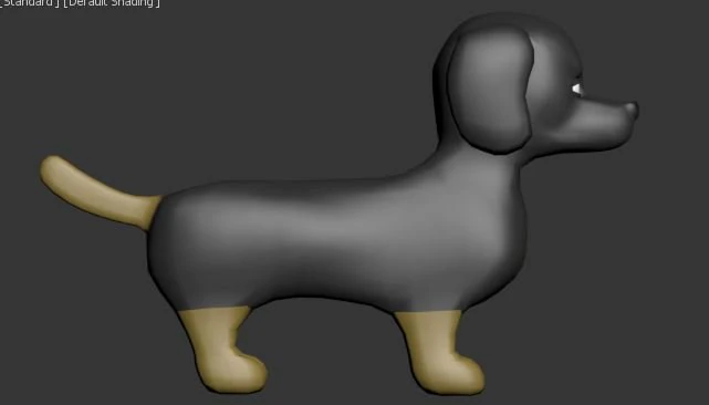 dog cartoon 3D Model .c4d .max .obj .3ds .fbx .stl .blend 