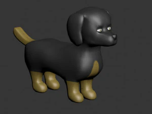 dog cartoon 3D Model