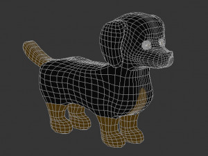 dog cartoon 3Dモデル