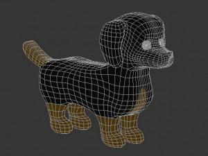 dog cartoon 3D Model
