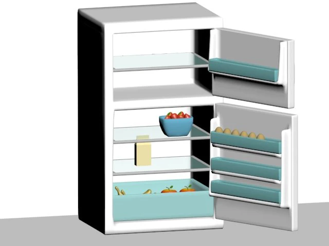 refrigerator 3D Model .c4d .max .obj .3ds .fbx .stl .blend