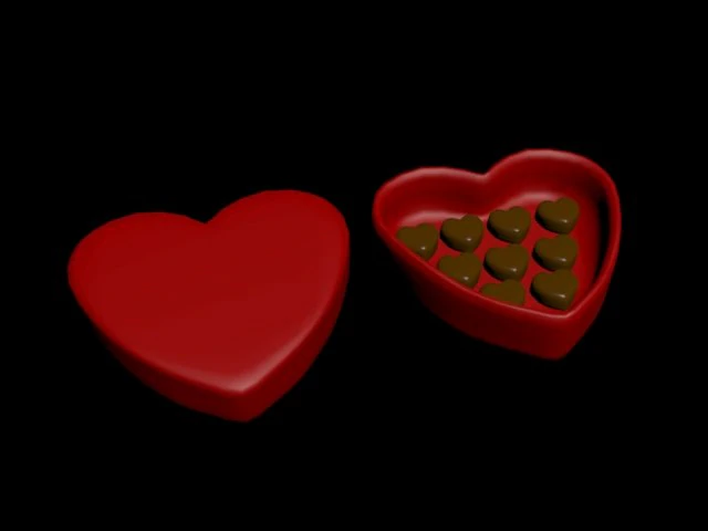 box of chocolates 3D Model .c4d .max .obj .3ds .fbx .stl .blend 