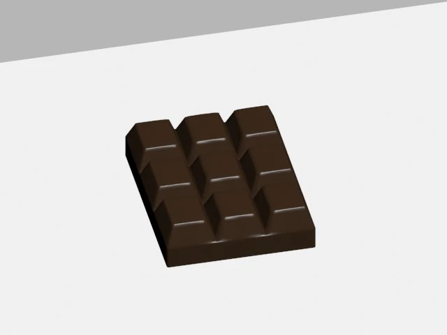 チョコレート 3Dモデル .c4d .max .obj .3ds .fbx .stl .blend 