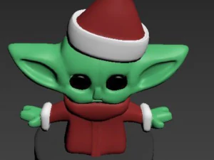 baby yoda christmas 3D Print Model