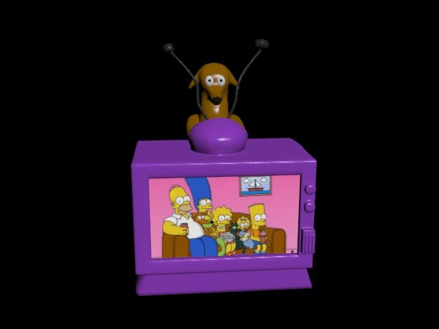 simpson tv 3D Model .c4d .max .obj .3ds .fbx .stl .blend 