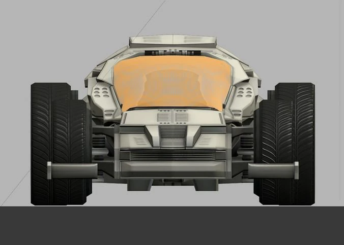 futuristic car 3D Model .c4d .max .obj .3ds .fbx .stl .blend 