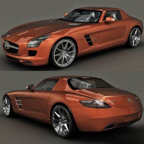 mercedes Modello 3D .c4d .max .obj .3ds .fbx .stl .blend