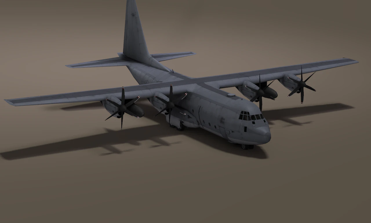 hercules airplane 3D Model .c4d .max .obj .3ds .fbx .stl .blend