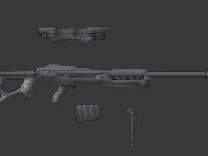 sniper rifle 3D Model