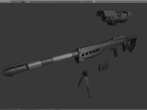 sniper rifle Modelo 3D