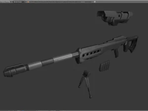 sniper rifle 3D Model