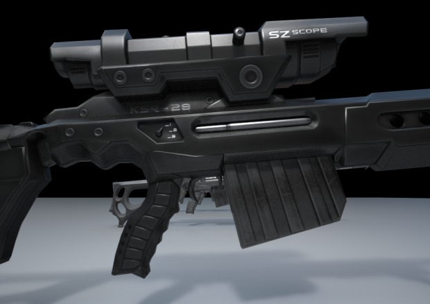 sniper rifle Modelo 3D .c4d .max .obj .3ds .fbx .stl .blend 