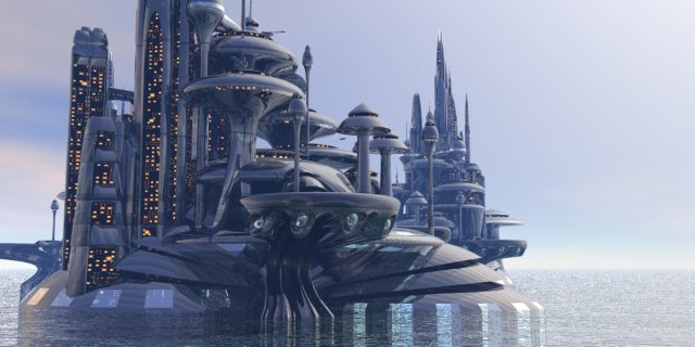 city of the future 3D मॉडल .c4d .max .obj .3ds .fbx .stl .blend 