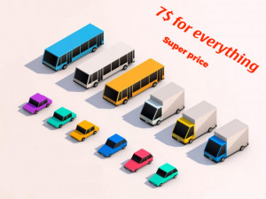 cars pack 3D 모델