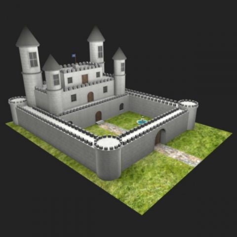fantasy castle Model 3D .c4d .max .obj .3ds .fbx .stl .blend