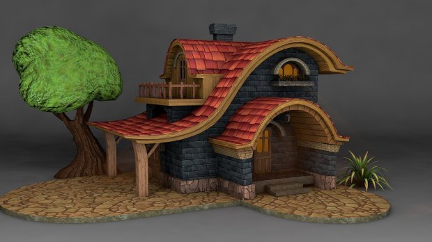 house 3D-Modell .c4d .max .obj .3ds .fbx .stl .blend 