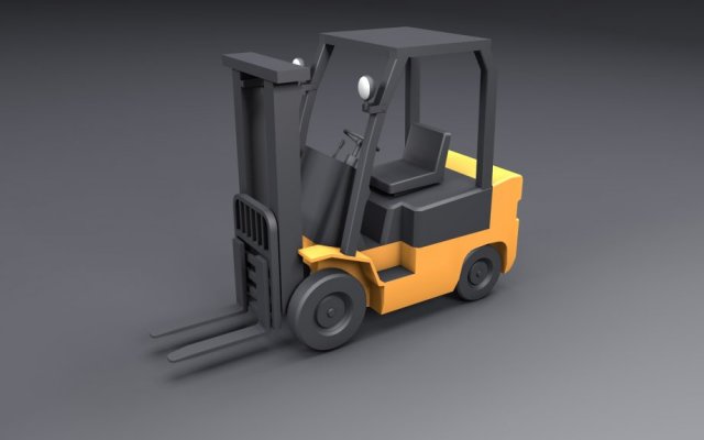 forklift 3D 模型 .c4d .max .obj .3ds .fbx .stl .blend 