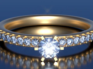 anello coronato Modello 3D